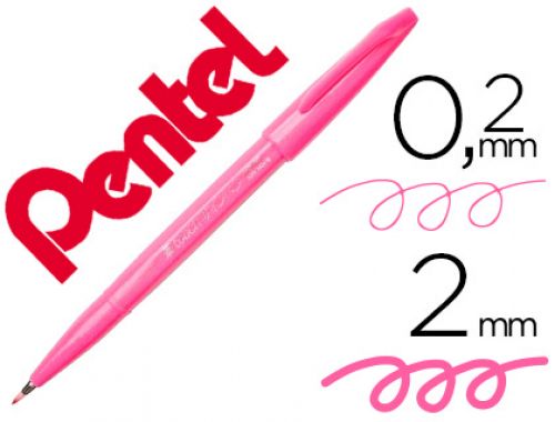 Caneta pincel pentel touch para caligrafia cor rosa , Pentel , 155844 , 4902506287250